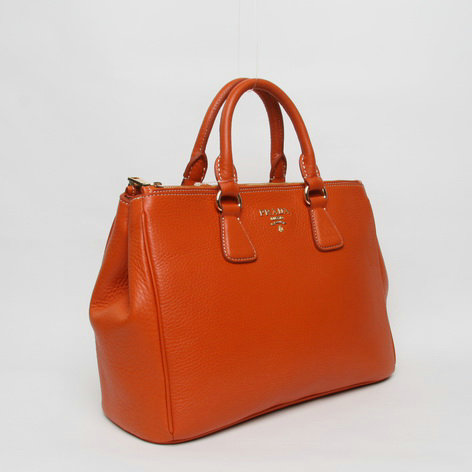 2014 Prada original grained calf tote bag BN2420 orange - Click Image to Close
